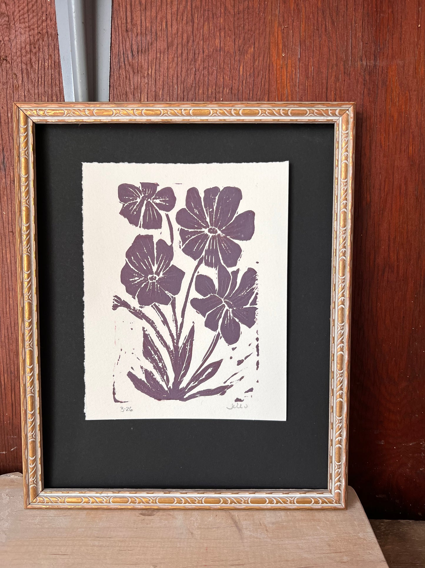 Flowers: handmade original print