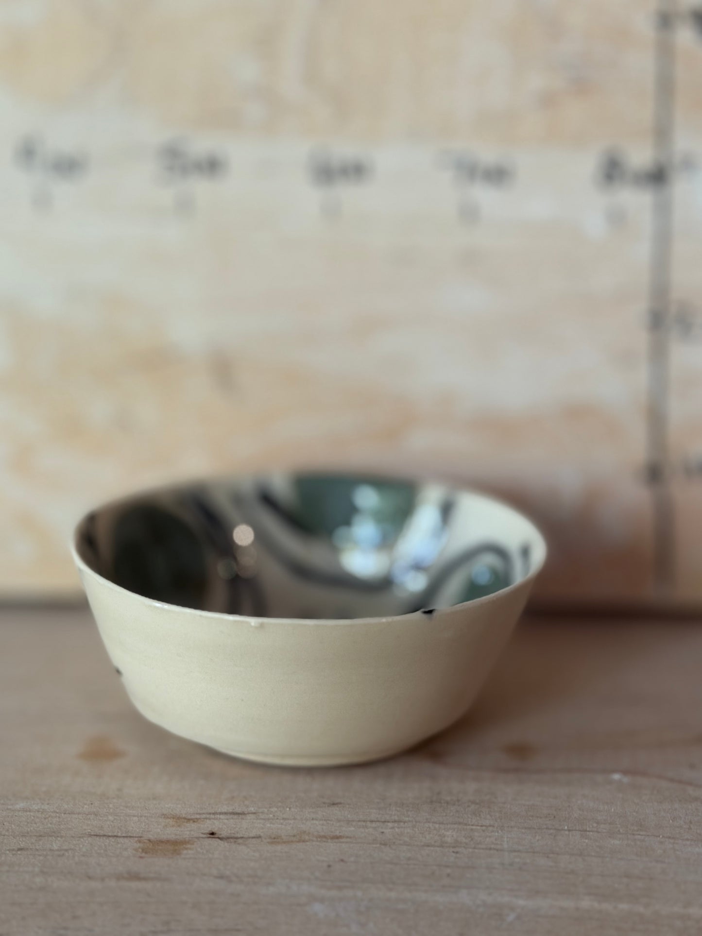 Small bowl with a fun circle design
