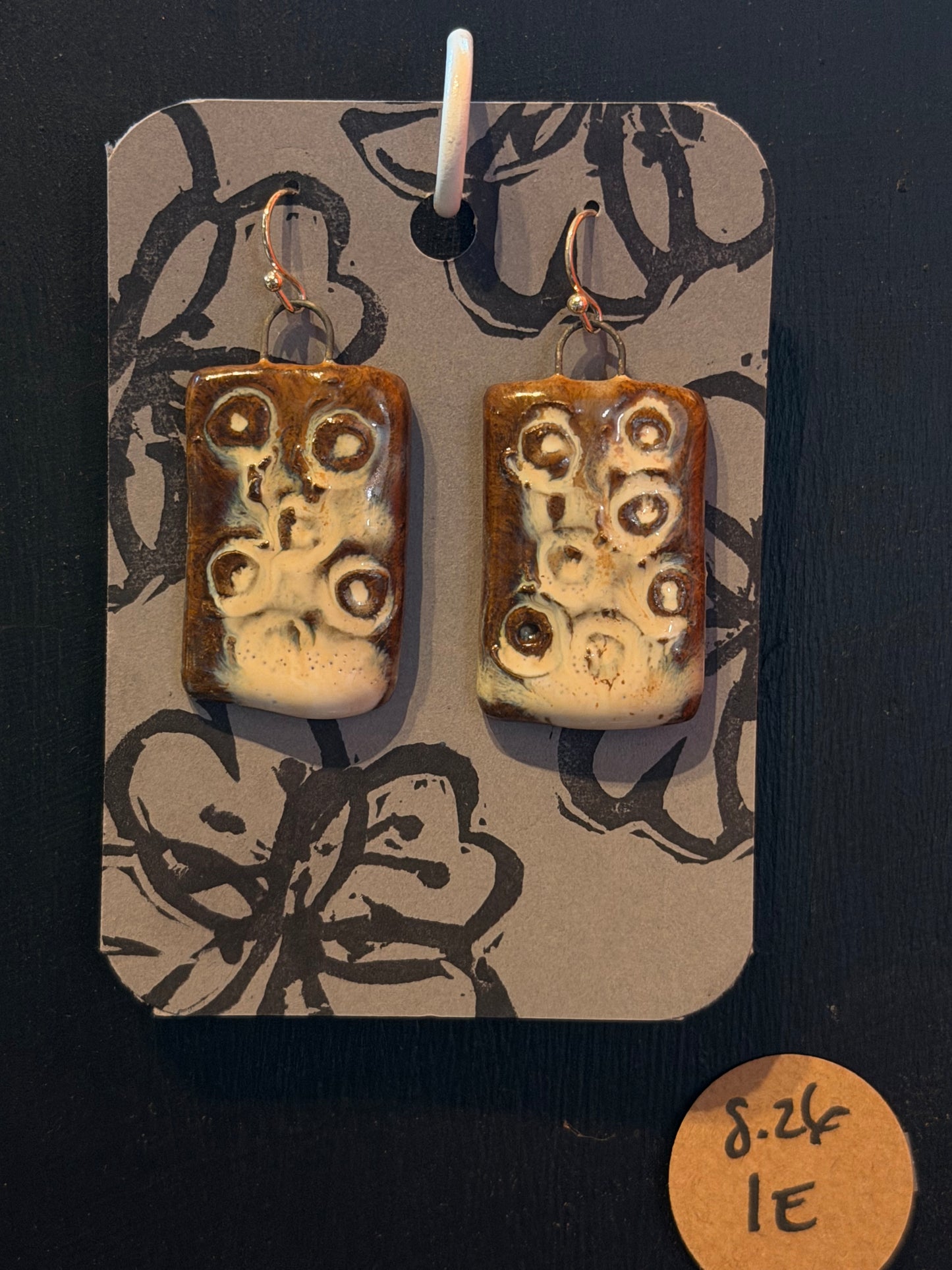 Handmade ceramic earrings