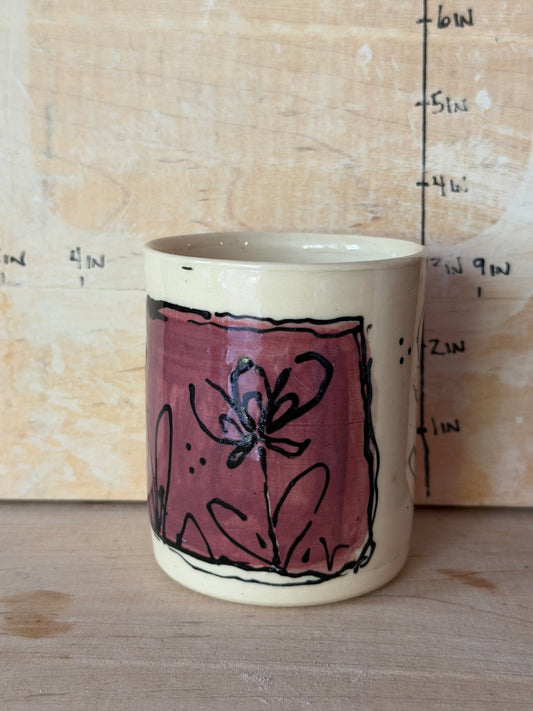 Floral cup/tea bowl/espresso cup/vase