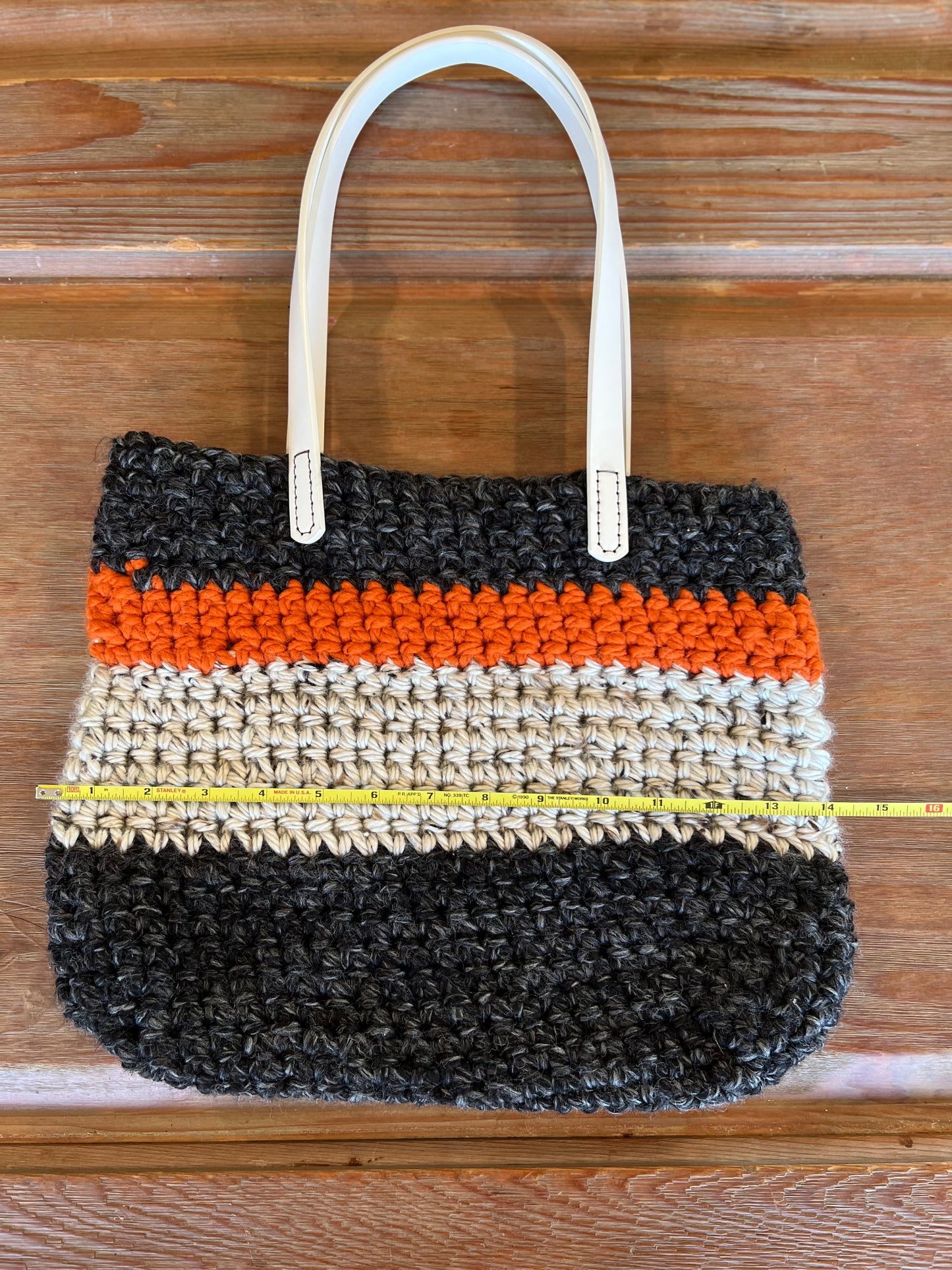 Multicolored handmade crocheted bag
