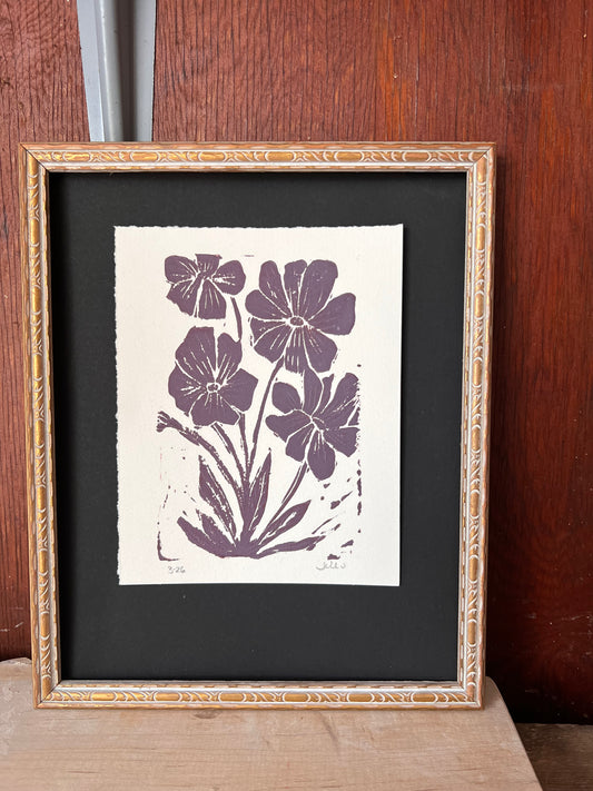 Flowers: handmade original print