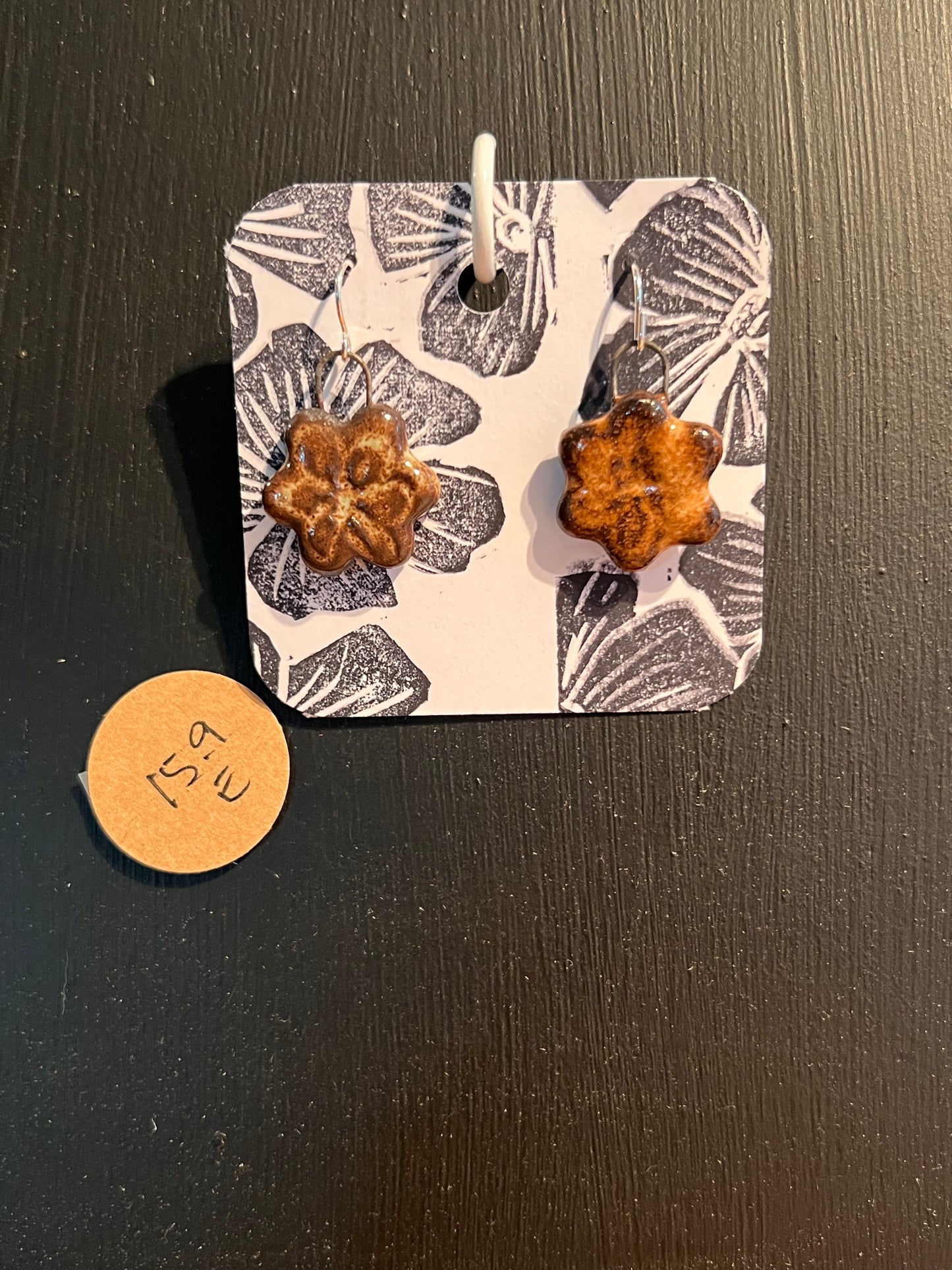 Handmade ceramic earrings