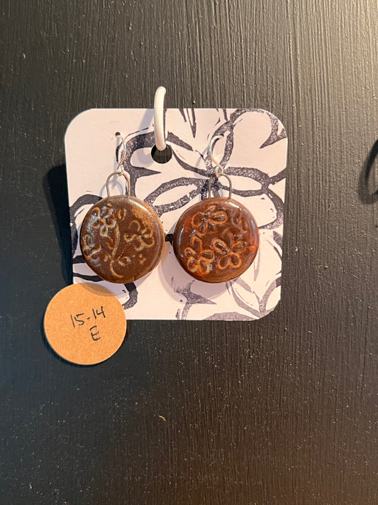 Handmade ceramic earrings